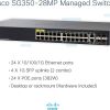 SG350-28MP – Cisco 350 Series Managed Switches 24 10/100/1000 ports (24 PoE+ ports with 382W POE), 2 Gigabit copper/SFP combo + 2 SFP ports
