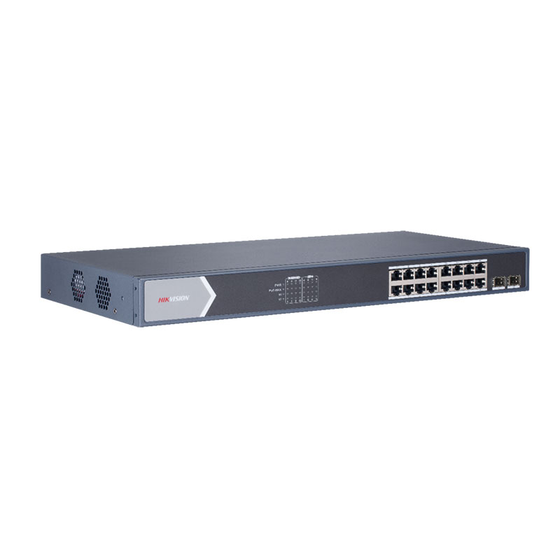 Hikvision 16 Port Gigabit Unmanaged POE Switch- DS-3E0518P-E